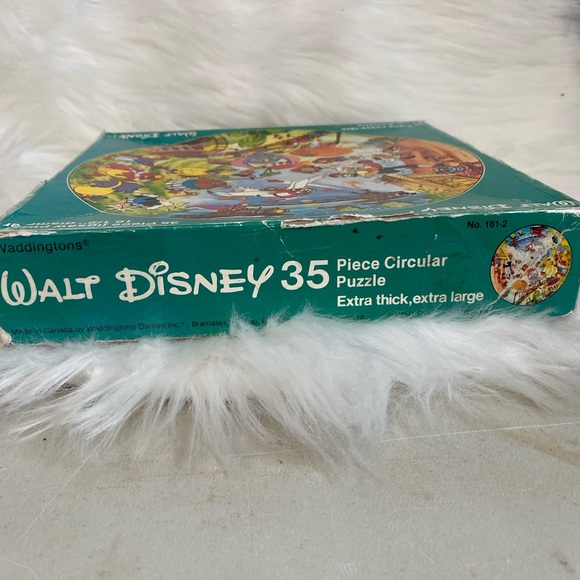 Vintage 1980 Wslt Disney Puzzle 35 Piece Round Complete - Picture 4 of 4